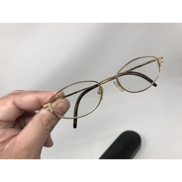 FENDI Eyeglasses F556 Gold Color F 556 Diamond Beauty 51 [] 18 - 130 - Picture 11 of 12